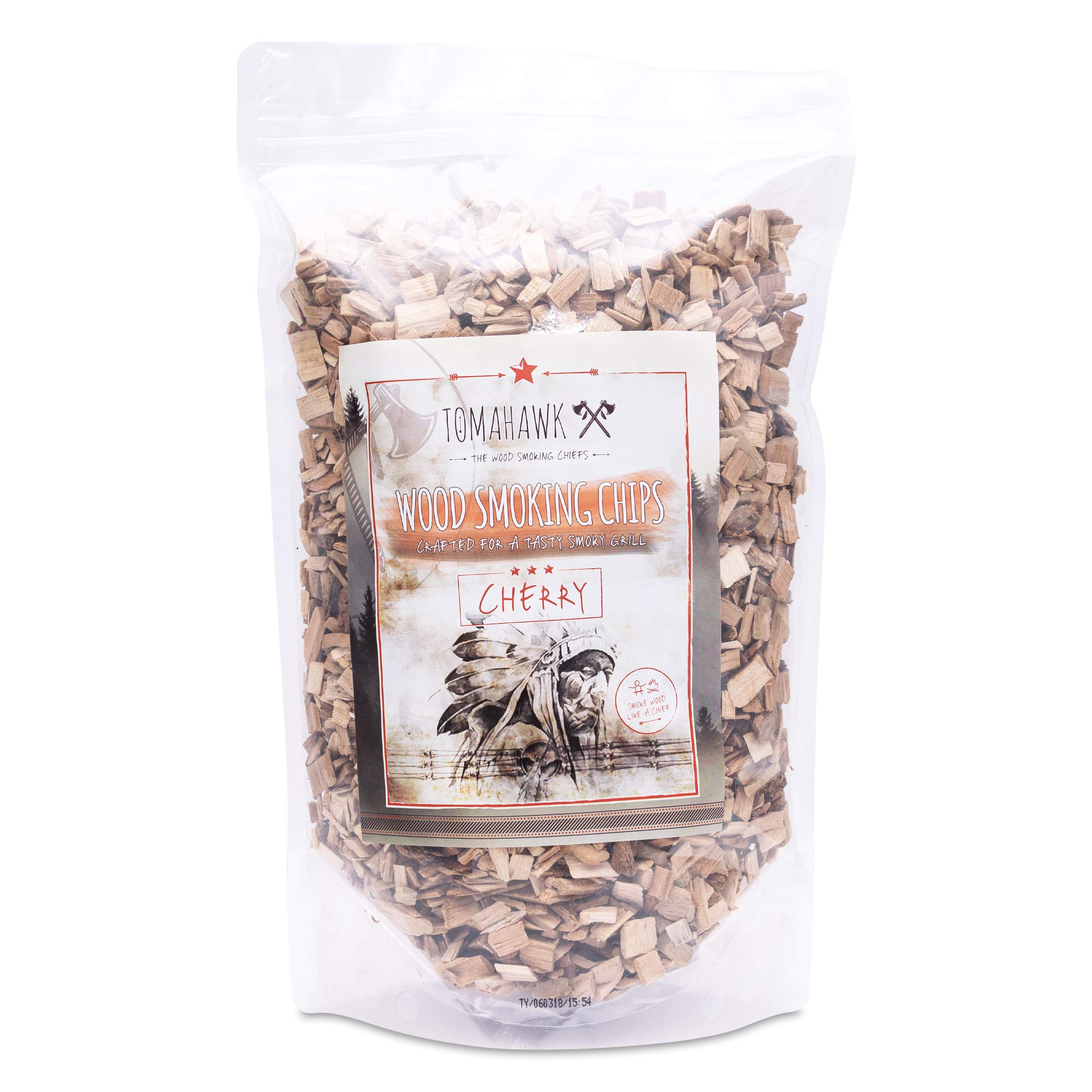 Tomahawk Smoker Box and Gift Sets - Convert Your BBQ into a Smoker - Crafted for a Tasty Smoky Grill (Cherry Smoking Chips 400g)