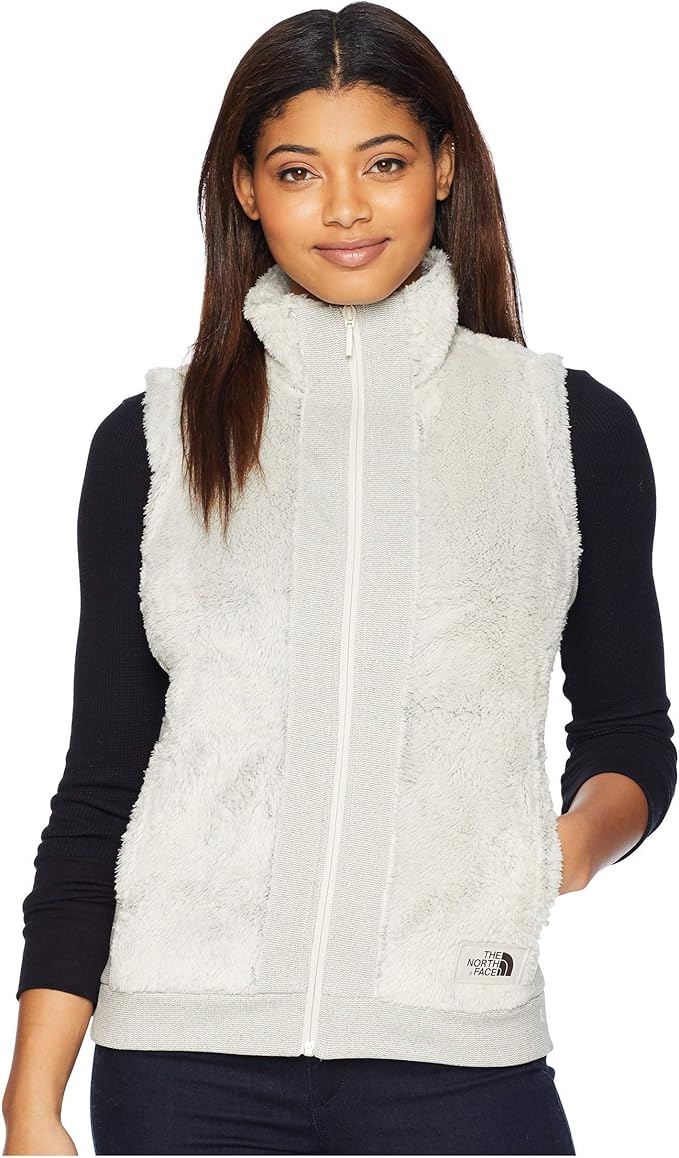womens north face furry fleece vest
