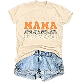Mama Shirts for Women Mama Graphic Tees Mother's Day Tee Tops Mom Gifts Tshirt