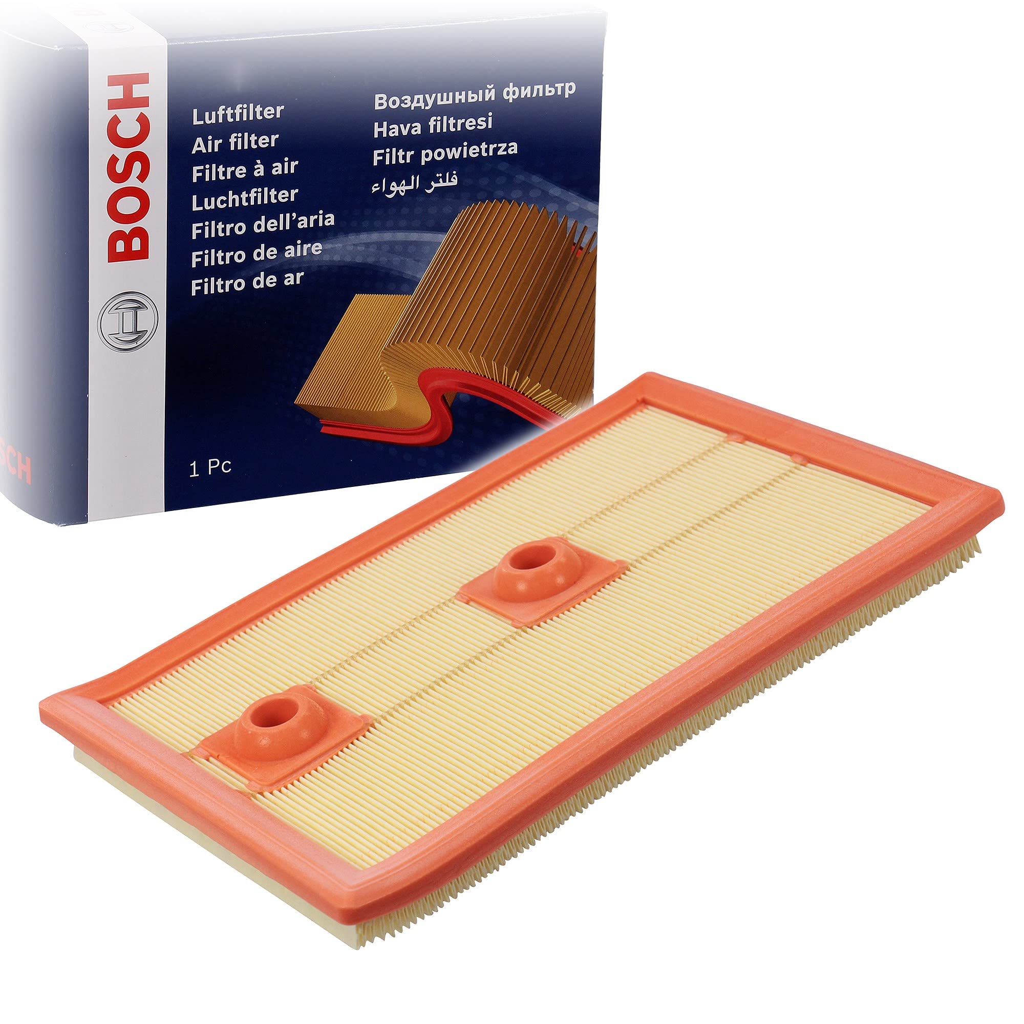 Bosch S0342 Car Air Filter - Separates Particles from the Air Intake - Moisture-resistant plus High Tensile Strength
