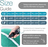 Core Balance Anti Burst Gym Ball 45-85cm with Hand Pump Teal 75cm view 5