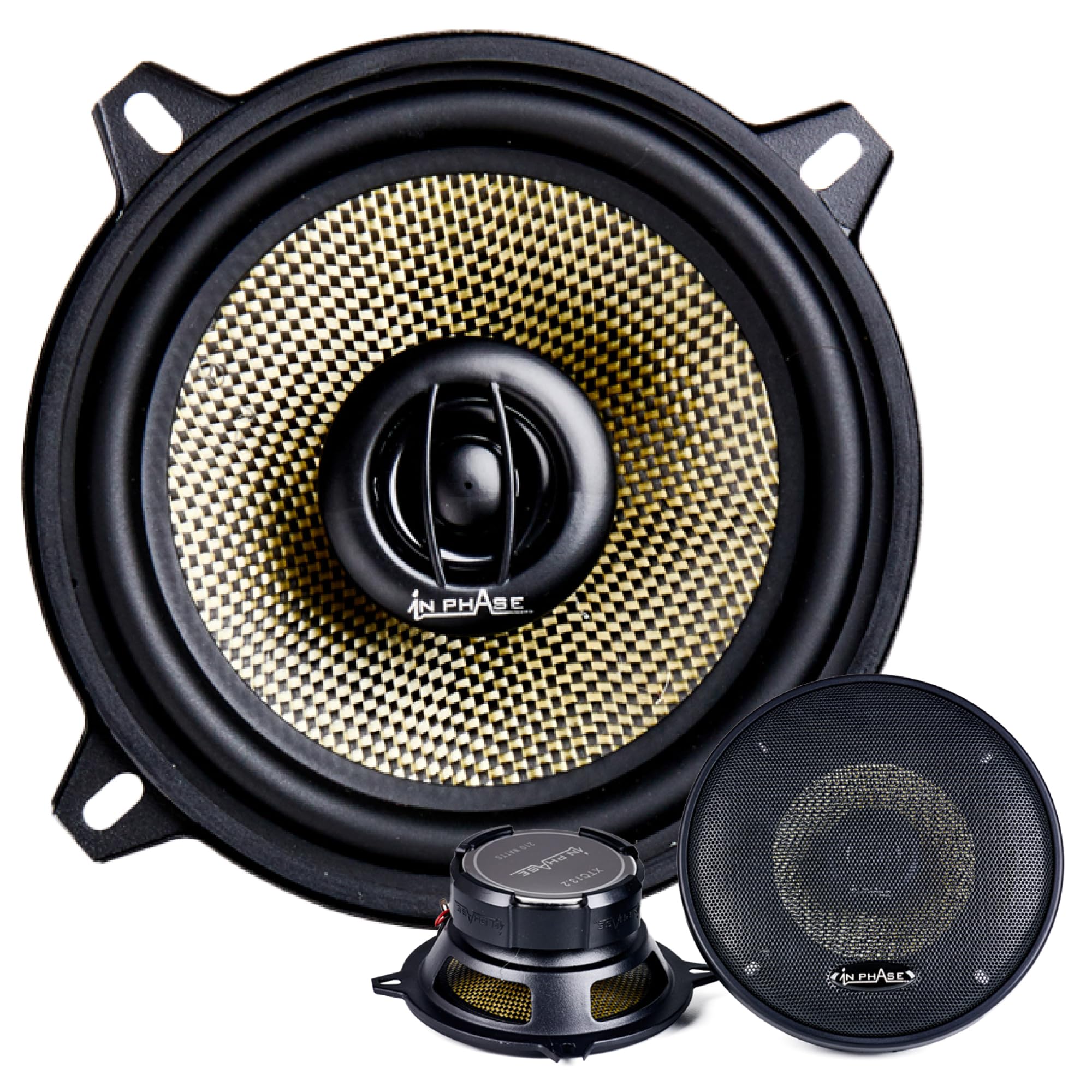 In Phase Car Audio XTC13.2 Speaker - 5.25 Inch (13.2cm) Round, 210W, 2-Way Coaxial Speaker System (2 x Speakers)