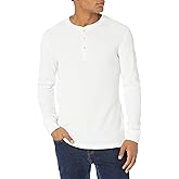 Amazon Essentials Long Sleeve Waffle Henley Shirts for Men, Slim-Fit