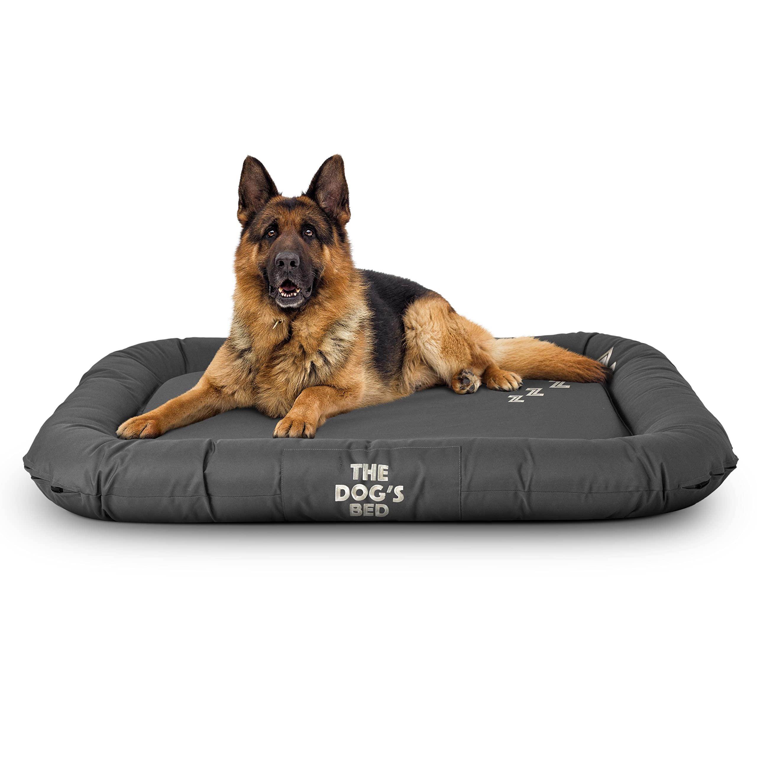 The Dog’s Bed – Supportive Dog Bed with Raised Sides, Grey, XL