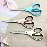 LIVINGO Scissors Set Titanium Blades Rubber Handles Office Crafting view 7