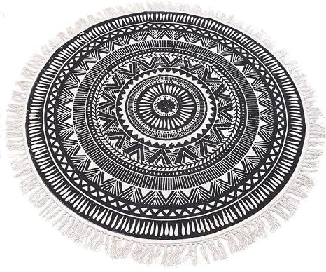 Amazon De Koop Teppich Gross 120 Cm Rund Gross 100 Baumwolle