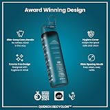 Ion8 1 Litre Water Bottle Quench Recyclon Leak Proof Flip Lid 32 oz Deep Teal view 6