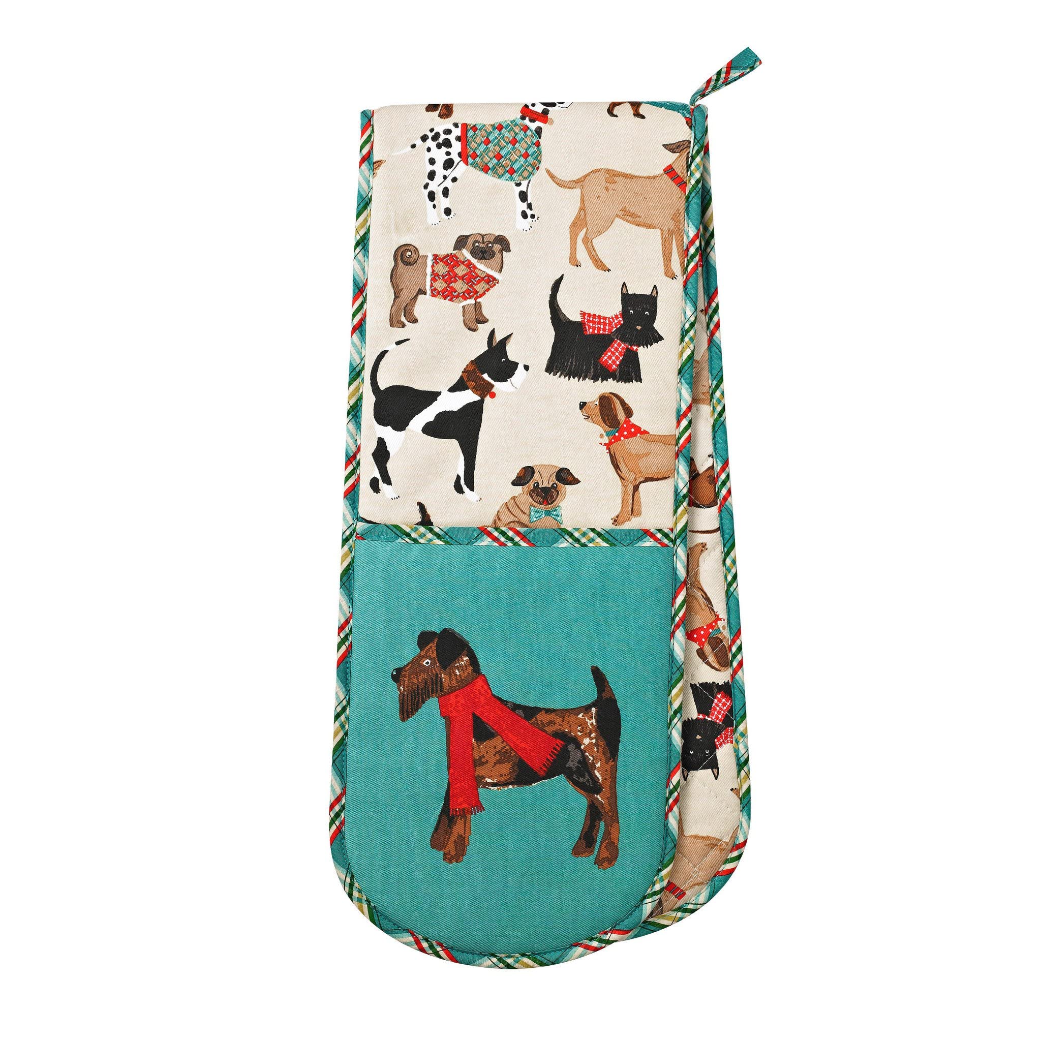 Ulster Weavers Hound Dog Cotton Double Oven Gloves - With Cute Dog Animal Print Design - 100% Cotton, Double Oven Mitts - Cooking Gifts for Bakers & Chefs - Kitchenware Range