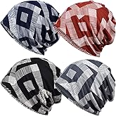 Women's Summer Beanie for Men Hat Boho Hats Adult Dwarf Hats Chemo Cap Cancer Headwear Caps Baggy Skull Sleep Cap Nightcap