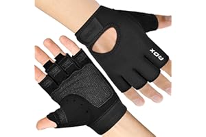 RDX Weight Lifting Gloves Gym Fitness Workout, Anti Slip Palm Protection Half Finger Exercise Glove for Powerlifting Deadlift