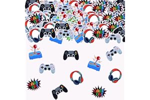 Video Game Confetti,100pcs Game On Controllers GamePad Cake Decorations for Game Theme Baby Shower Kids Boys Girls Birthday A