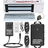 1200LBS Magnetic Door Lock Kit, 12V Fail Safe with Remote Control | 500KG magnetic lock with 12V fail-safe NC mode and remote control for secure DIY access control and smart home entry.