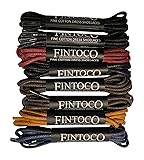 FINTOCO 8 Pairs of Round Waxed Dress Shoe