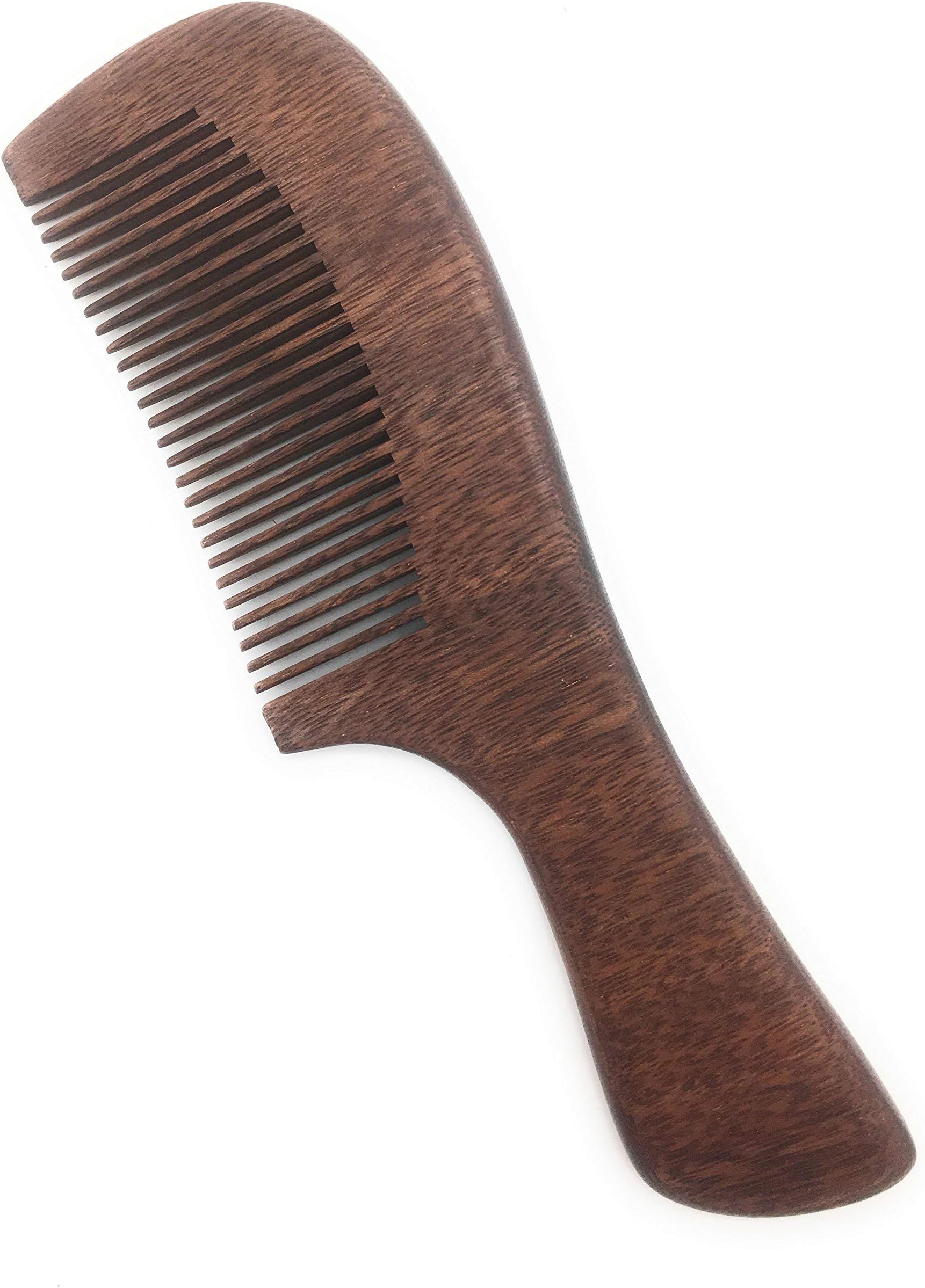 DAISYLIFE Handmade Natural Wooden Fine Tooth Hair Comb, Prevents Hair Breakage, Anti-Dandruff (Style 1)