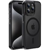 Yzoiko for iPhone 12 Pro Max Case, Magnetic &amp; Shockproof, Black Bumper | Compatible with MagSafe, Military-grade Protection, Shockproof Case for iPhone 12 Pro Max 6.7 inch