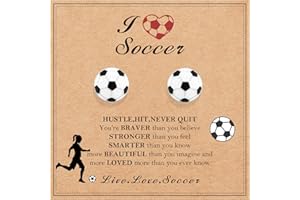 DORANA S925 Sterling Sliver Sports Earrings Stud for Teen Girls Women Baseball/Soccer/Volleyball/Basketball/Softball/Football Hypoallergenic Stud Earrings Game Day Jewelry Gift