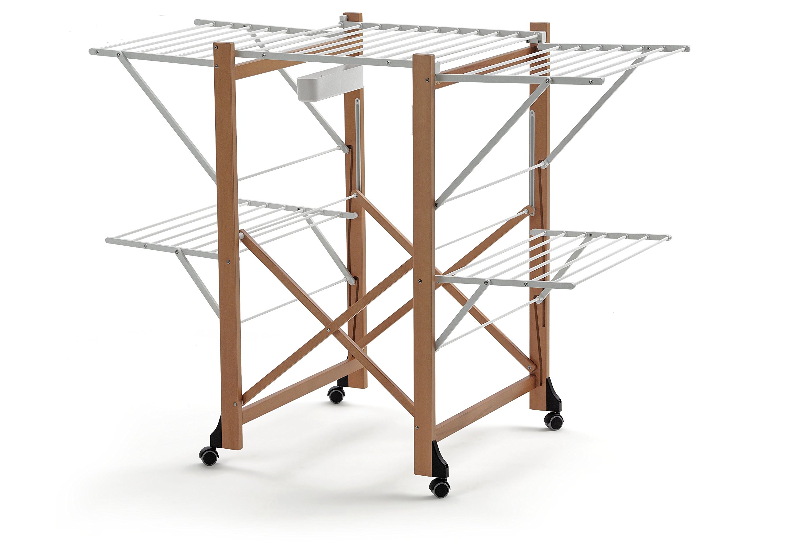 Arredamenti Italia Aliante Wire Drying Rack, 25 m, Cherry Wood