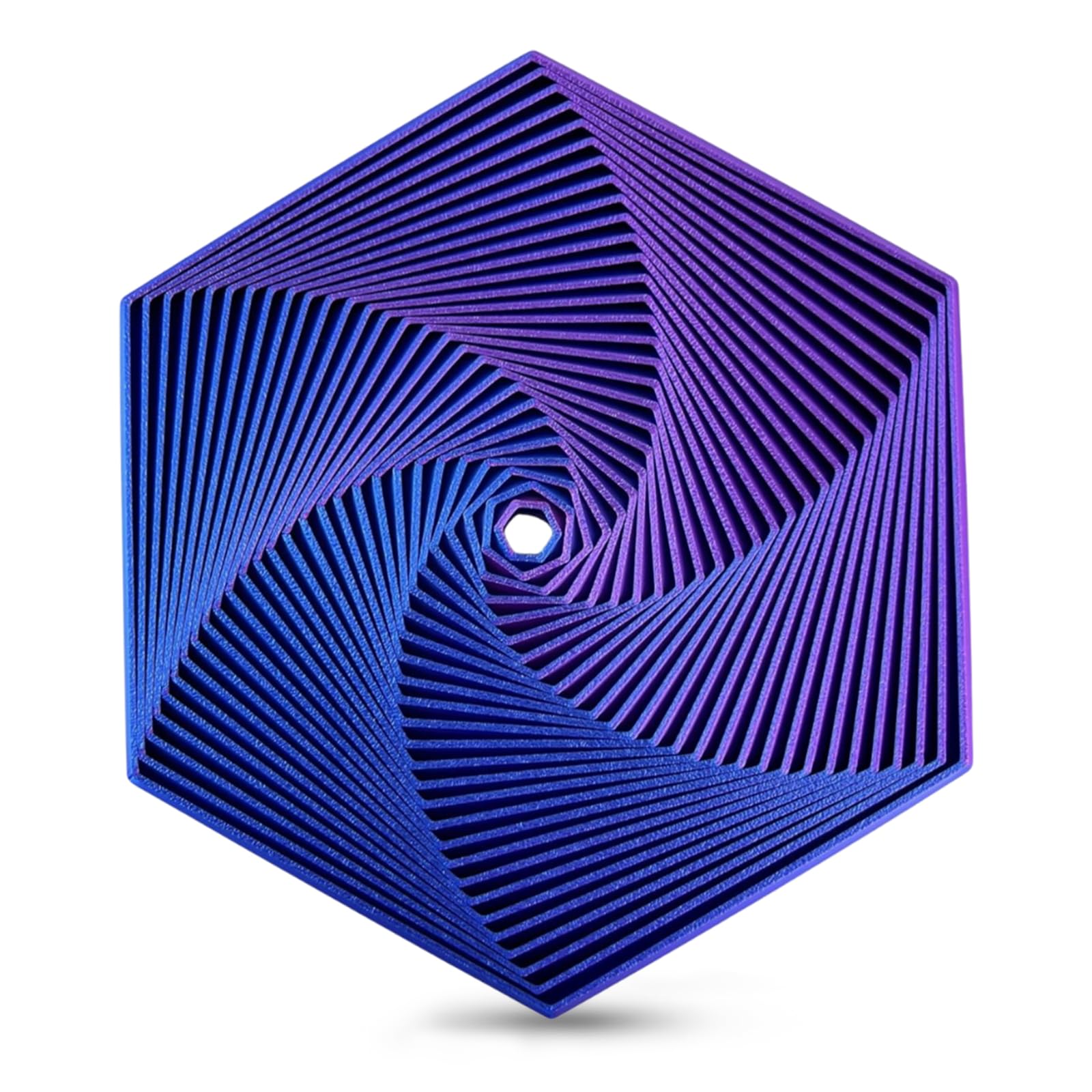 3D Printing Fractal Fidget Hexagon – Sensory Relaxation Toy for Focus - Compact Durable & Travel-Friendly - 2pc Random Colours