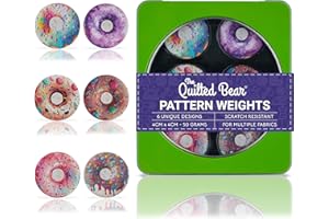 The Quilted Bear Pattern Weight Set – Scratch-Resistant Fabric Weights for Secure Pattern Cutting, Sewing Supplies & Quilting Supplies (TQB - Donuts)