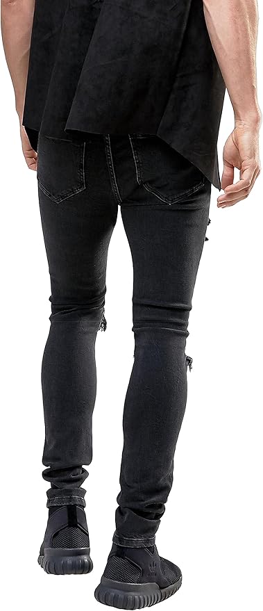 black ripped jeans outfit men