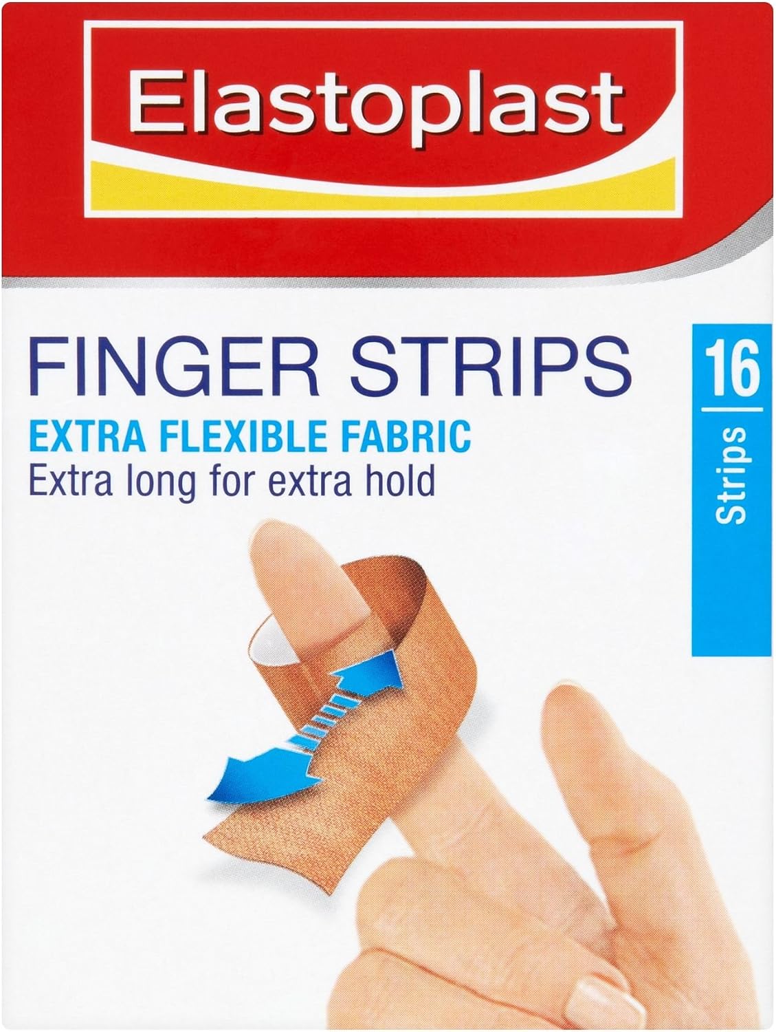 Elastoplast® Finger Strips 16 Extra Long Strips x 10 boxes, 16 Count (Pack of 10)