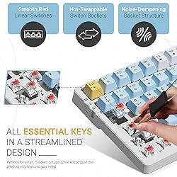 Qisan Wireless/Wired Mechanical Keyboard, Triple