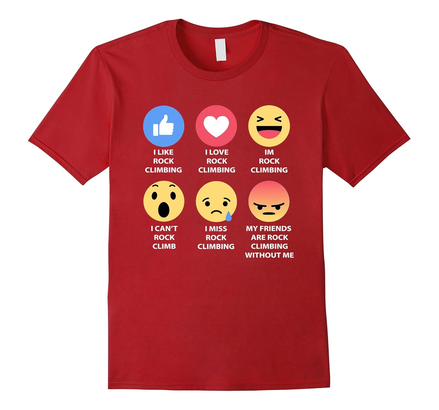 Rock Climbing Emoji Shirt I Love to Rock ClimbArt Artvinatee