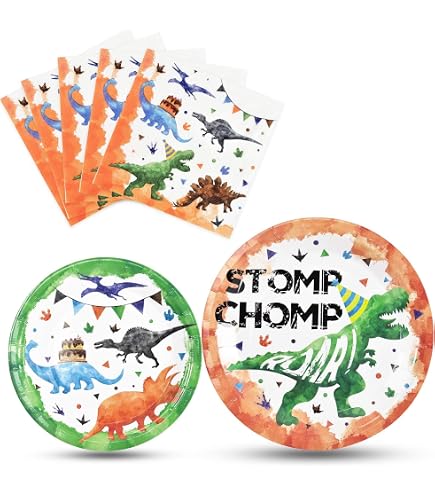 Dinosaurier Attack Pappteller – 23 Cm, 8 Stück, Bunt & Lustig, Perfekt Für Kinderpartys