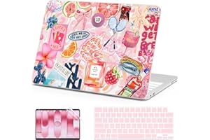 AKIT Compatible with MacBook Neo 13 inch Case 2026 Release, Unique Pattern Plastic Hard Shell Laptop Case+Screen Protector+Ke