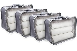 Rolling Nomad 4 Set Packing Cubes for Suitcases, Travel, Camping