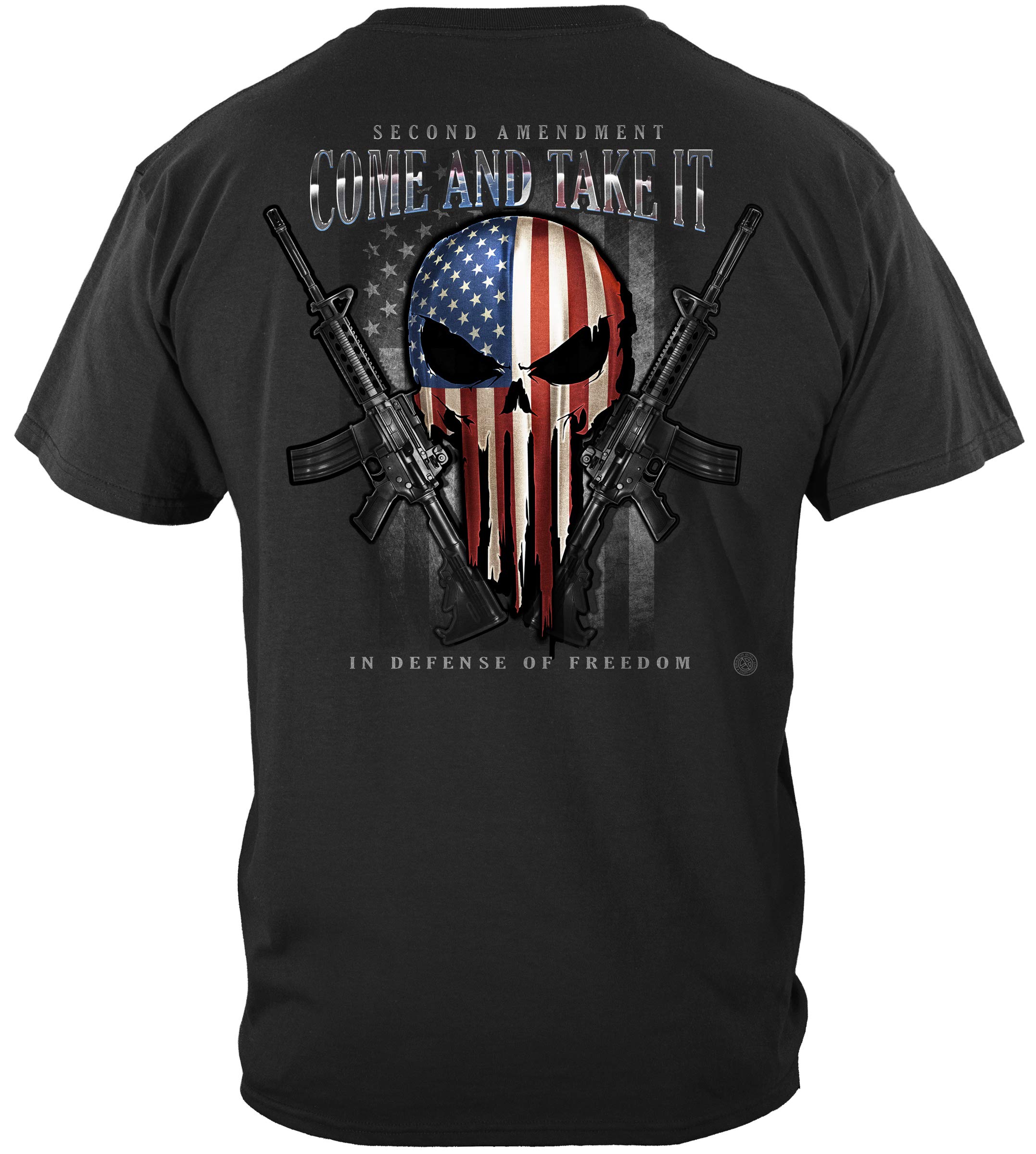 Erazor Bits 2nd Amendment T-Shirt 2nd Amendment Skull of Freedom T-Shirt RN2394