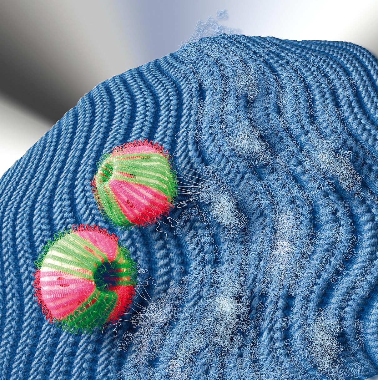 WENKO "Lint-Free Washing Balls, Multi-Colour, 6-Piece