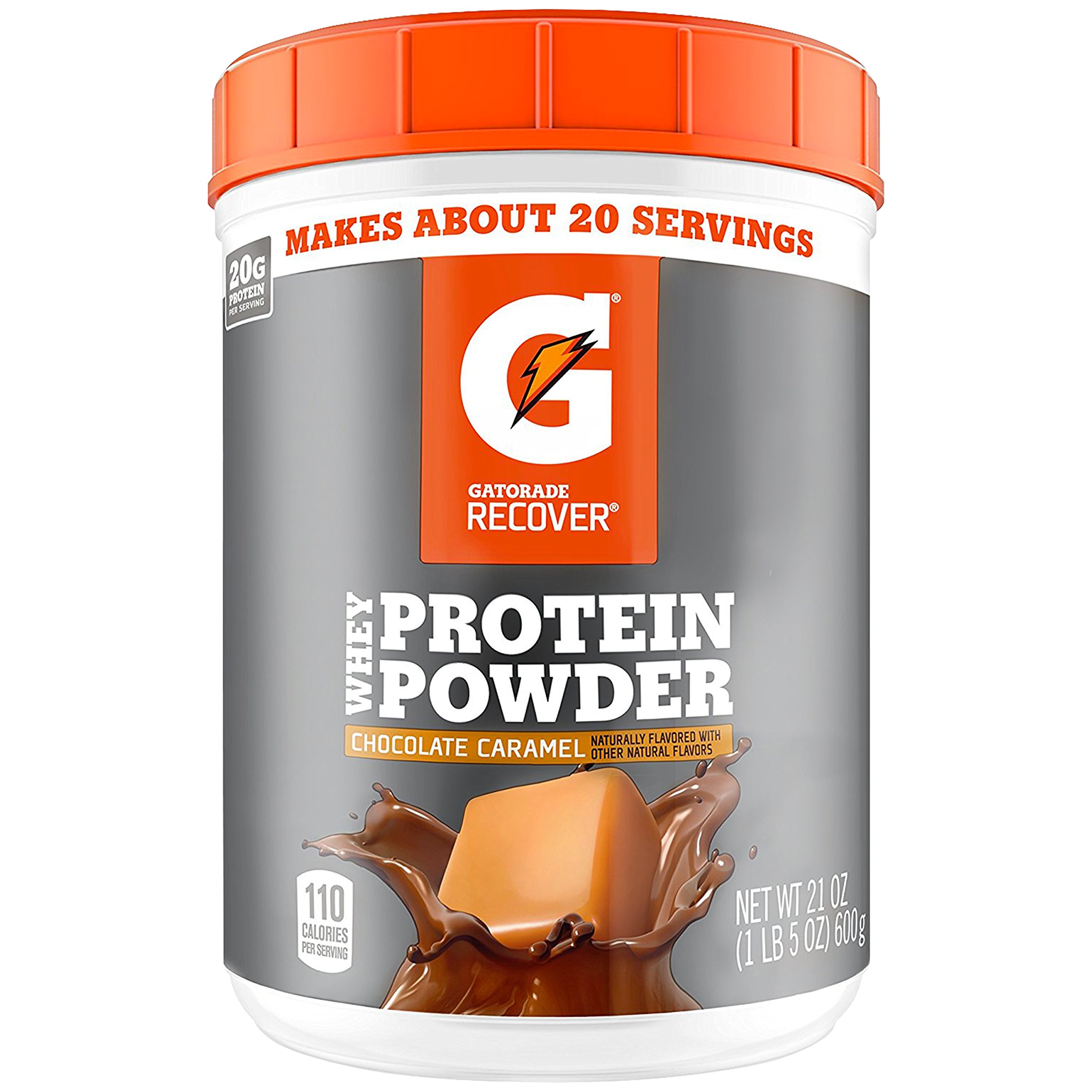 Gatorade Whey Protein Powder, Chocolate Caramel, 21 Ounce (20 servings