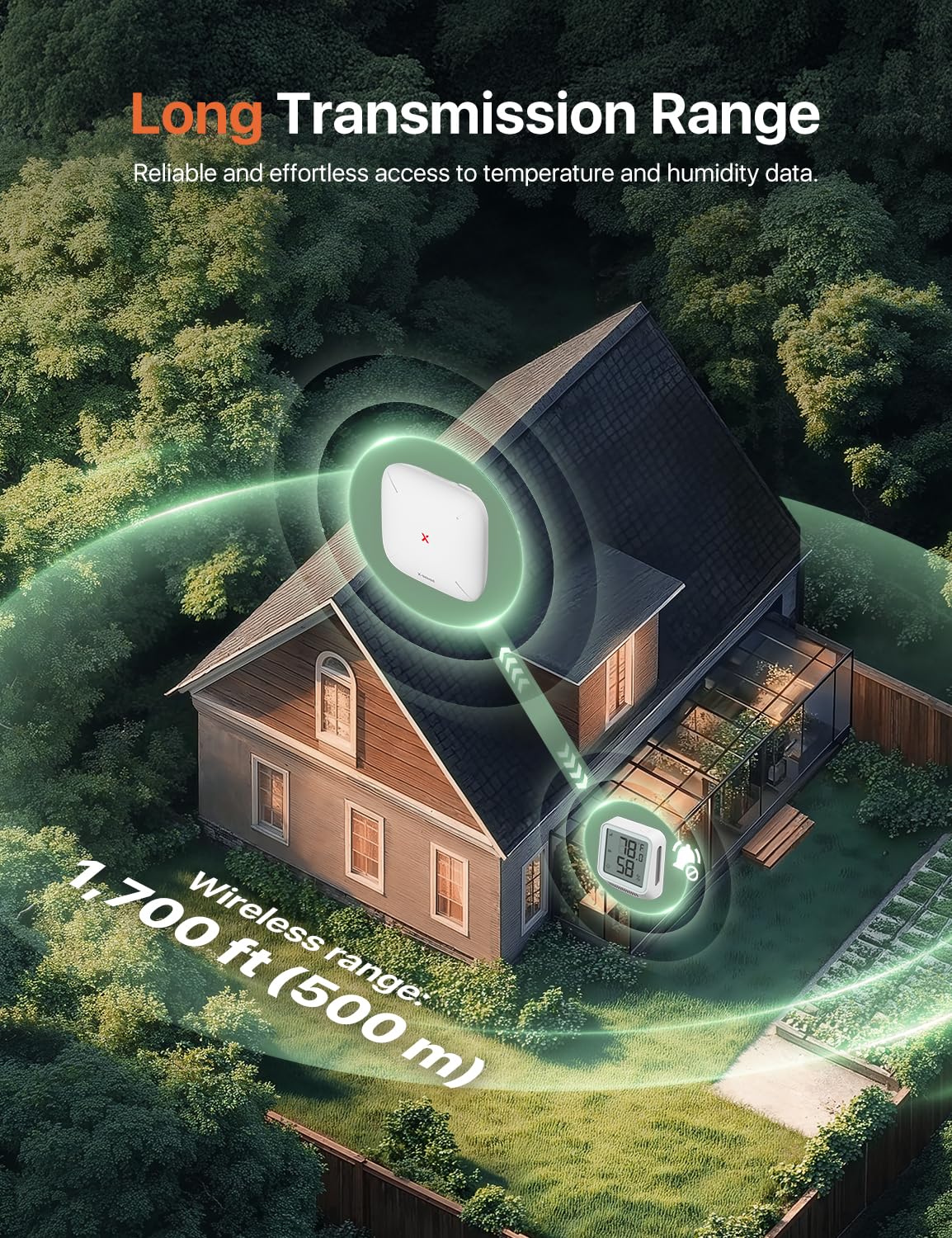 X-Sense WiFi Hygrometer Indoor Humidity with SBS50 Base Station, Smart Hygrometer Thermometer with App Notification, Temperature Sensor for Room Temperature Monitoring, 3 Sensors & 1 Base Station