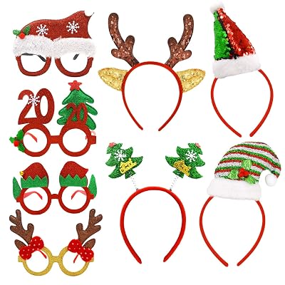 12 Accessoires Déco Noël : Lunettes, Bandeaux Et Bonnets Festifs