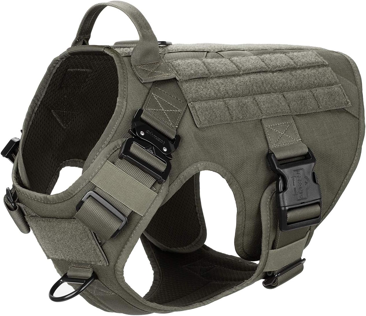 ICEFANG Tactical Dog Harness,K9 Working Dog Vest,No Pull Front Leash