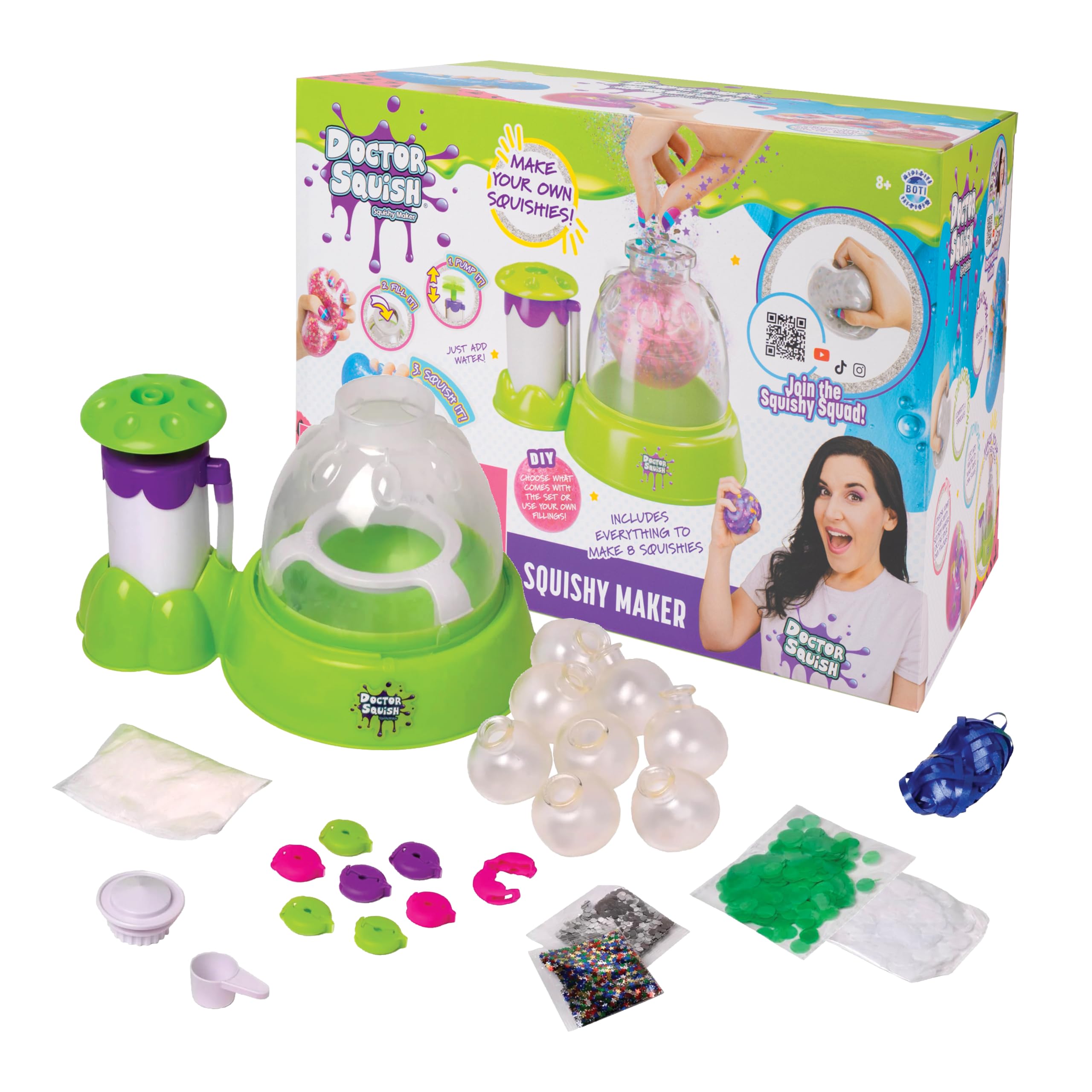 Photo 1 of ***(MISSING PIECES)***Doctor Squish Squishy Maker Kit – DIY Squishy Making Station | Make Your Own Squishies with Slime Powder, Sparkles & TPR Balloons | Fun Stress Ball & Squishy Kit for Kids Ages 8 & Up