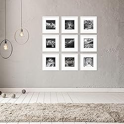 Hongkee 12x12 White Picture Frame set of 3, Made of