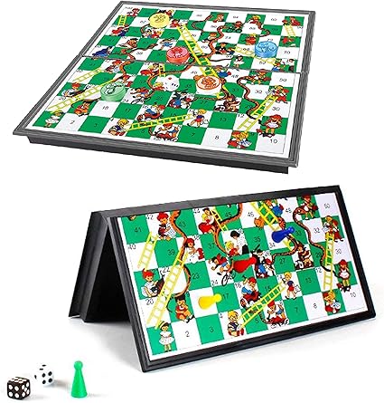 Popsugar Magnetic Travel Snake and Ladders Set for Kids and Adults,