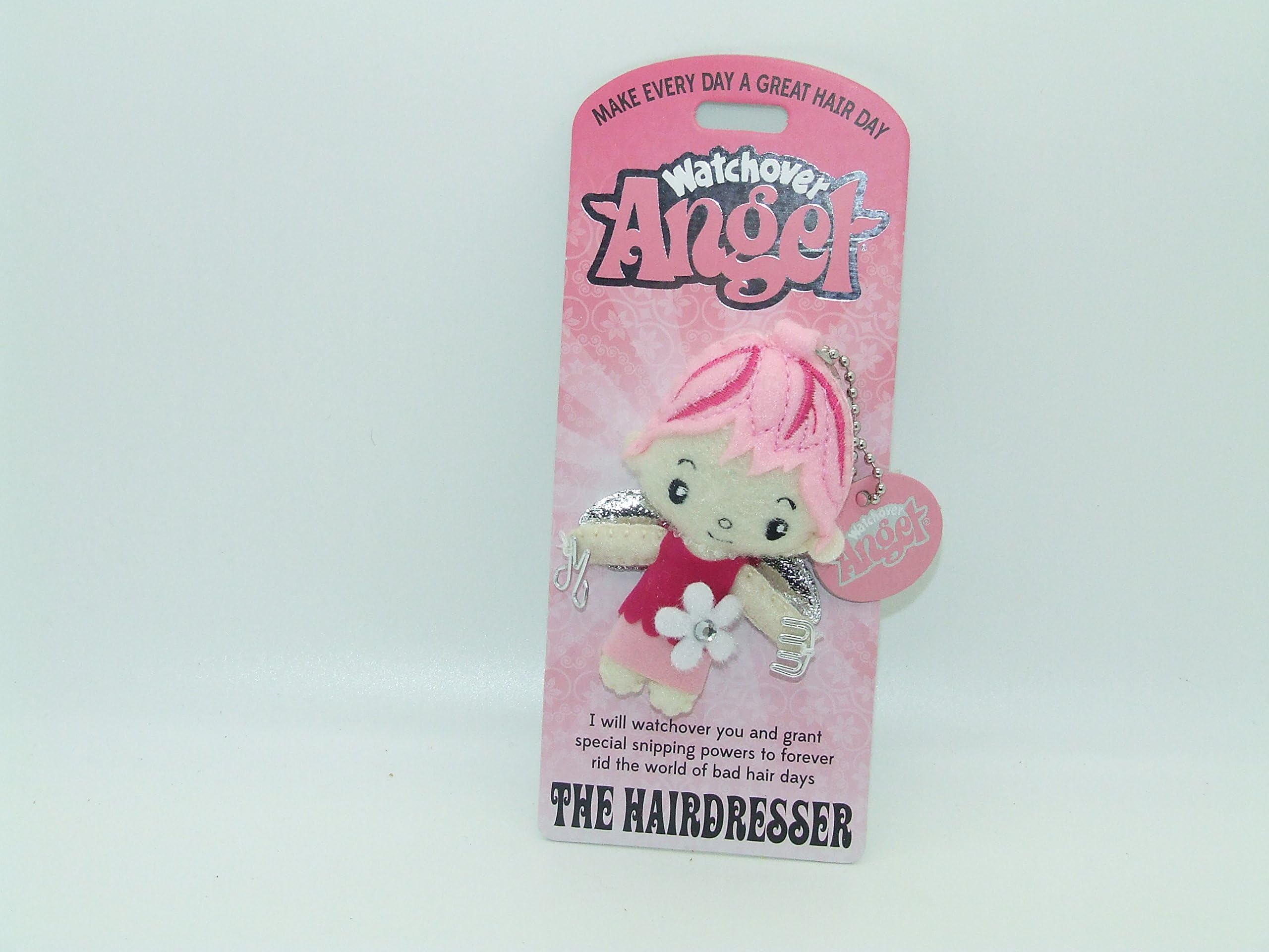 WATCHOVER ANGEL KEYRING BAG CHARM THE HAIRDRESSER