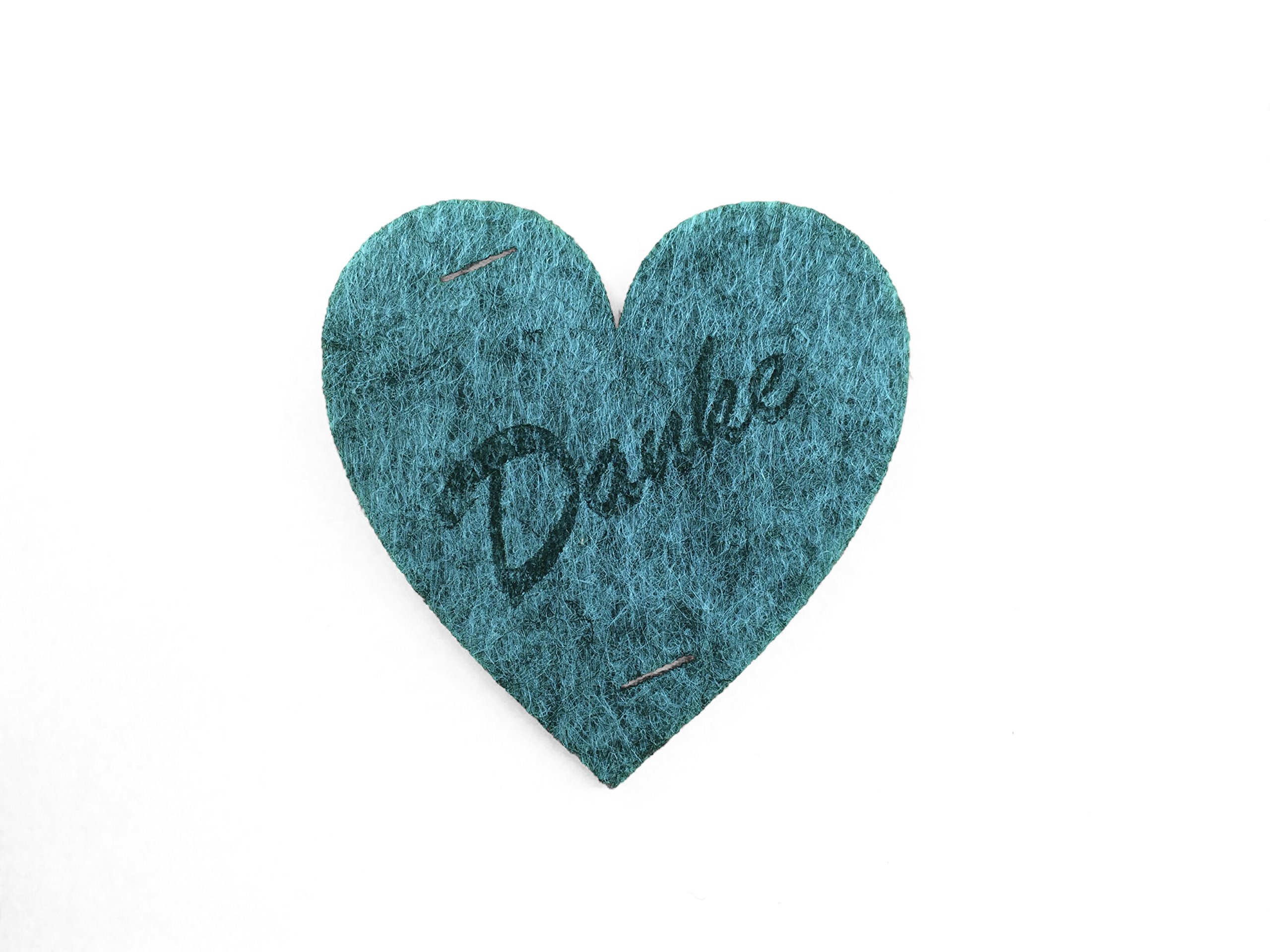 'Petra's Craft News A HEF3960 Audio 15 x 60 mm with"Thank You Engraved Heart Symmetrical Felt/graumeliert