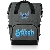 PICNIC TIME Disney Lilo and Stitch On The Go Roll Top Backpack Cooler, Soft Sided Insulated Hiking Cooler Backpack with 30 to 42 Can Capacity and Bottle Opener, (Heathered Gray)