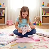 The Magic Toy Shop BiBi Doll Bedding Set 3 Pcs Pink Quilt Mattress Pillow 20" view 3