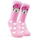 Disney Stitch 3D Slipper Socks for Women & Teens US Size 4-9, Fluffy Fleece, Cozy, Warm, Non Slip Bed Socks, Gifts for Women