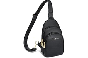 INICAT Crossbody Sling Bags Travel Cross Body Purses Faux Leather Fanny Packs Chest Bag for Women