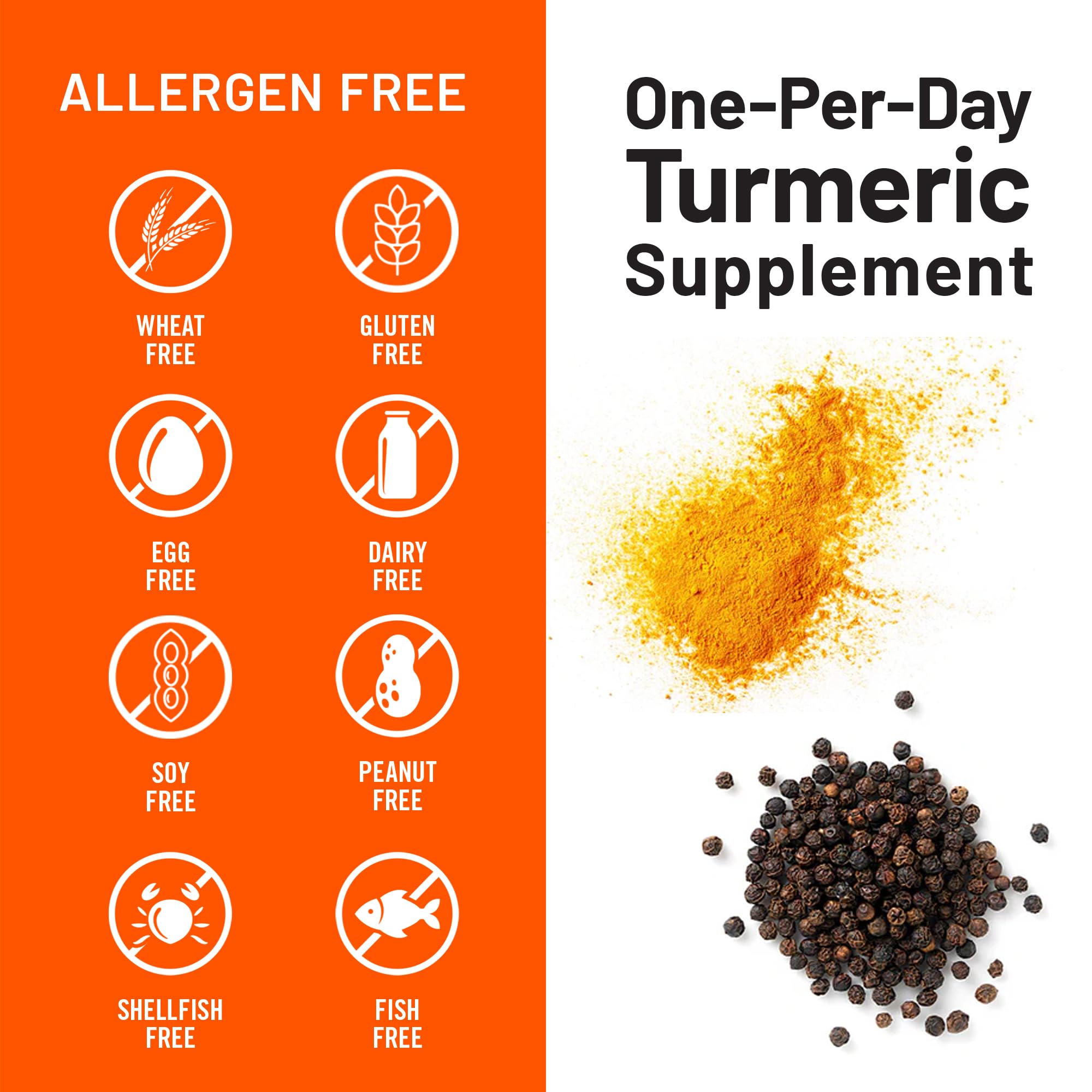NatureWise Turmeric Curcumin 500mg with Black Pepper Softgels - Extra Strength, Enhanced Absorption - 95% Curcuminoids & BioPerine for Immune Support - Gluten-Free, Non-GMO - 30 Count[1-Month Supply]