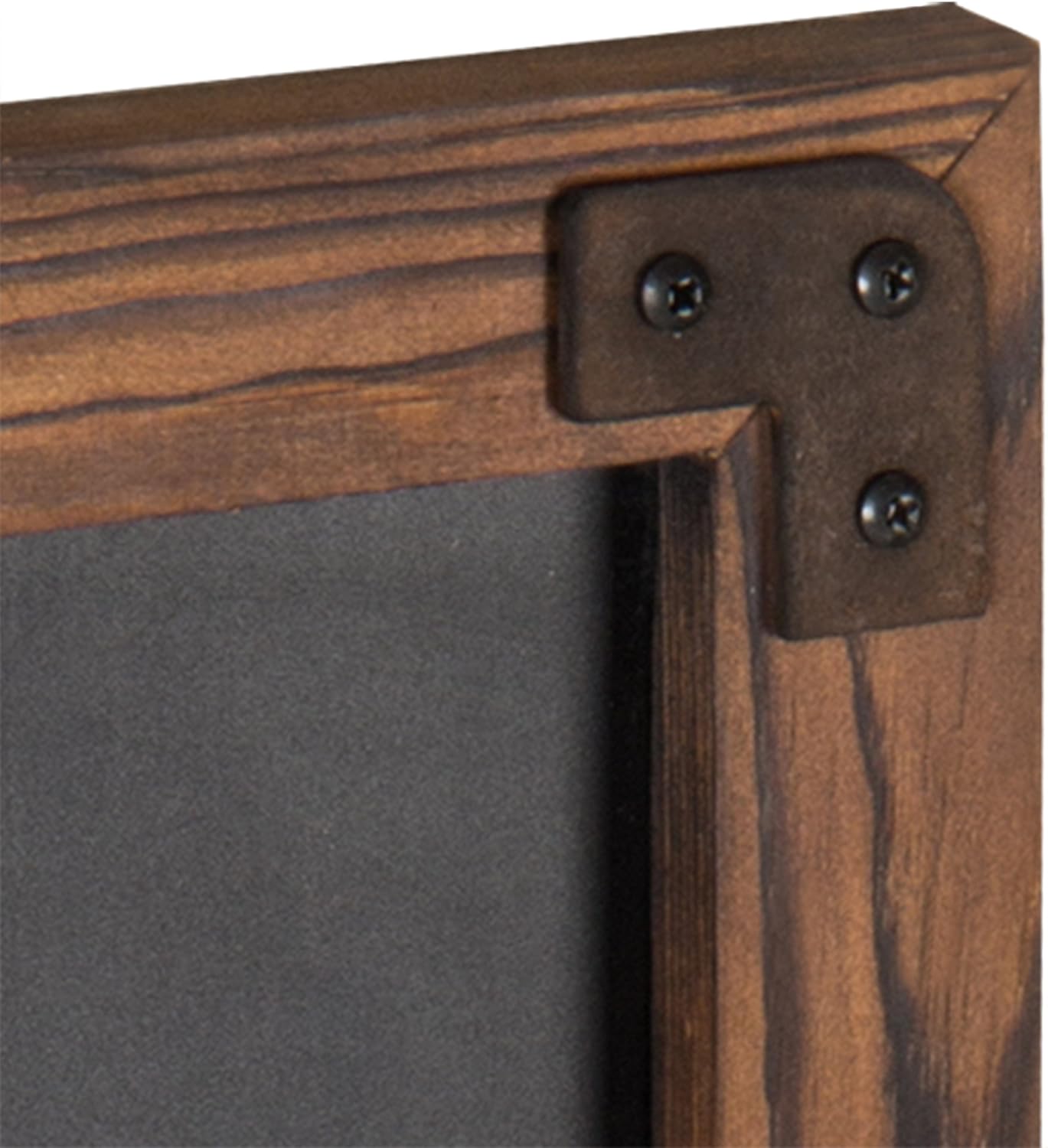 MyGift 12 X 25-Inch Wall-Mounted Erasable Chalkboard with Dark Brown Wood Frame : Office Products