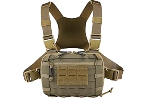 VOTAGOO GEAR Tactical Chest Pack EDC Chest Bag 2L Utility Molle Chest Rig Pouch with CCW Compartment Adjustable Strap Outdoor