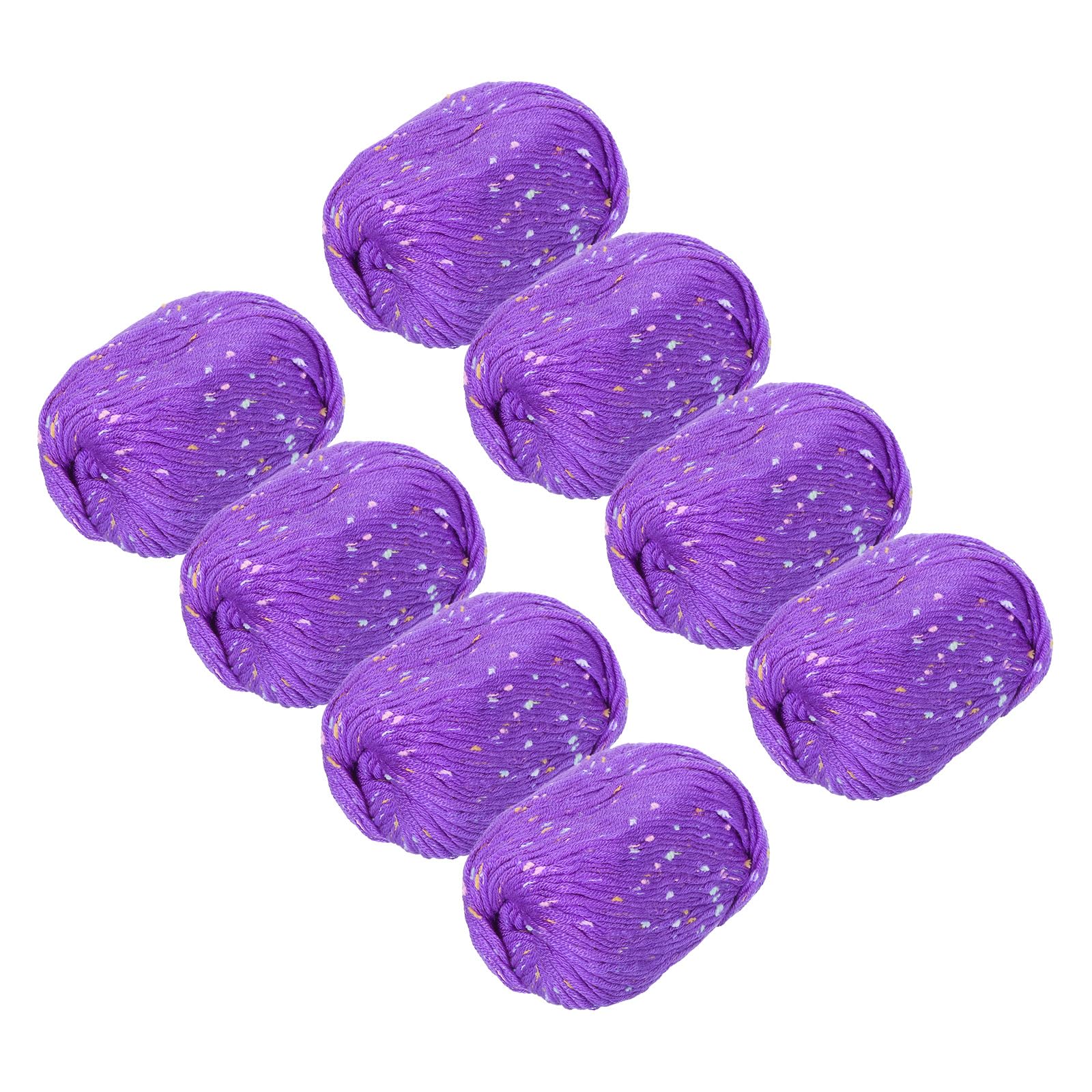 uxcell Crochet Yarn Skeins, 400g/14oz (8 Pack of 50g) Soft Crochet Yarns Cotton Yarn for Knitting and Crocheting Craft Project, Bright Purple