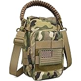 DEFUNX Water Bottle Sleeve - Water Jug Holder with Strap Cross-Body Bottle Carrier with MOLLE System Tactical Military Style Bag